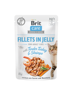 Brit Care Cat Pouch - Tender Turkey & Shrimps in Jelly 85 g