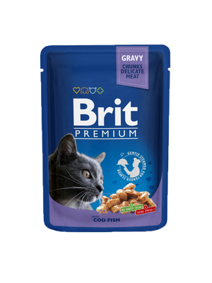 Brit Premium by Nature Pouch - Chunks with Cod Fish in Gravy 100 g
