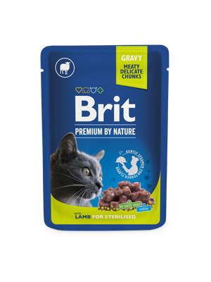 Brit Premium by Nature Pouch Sterilized - Chunks with Lamb in Gravy 100 g
