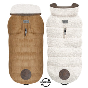 MILK & PEPPER Kieran Doudoune Réversible Fourrure Camel/Beige