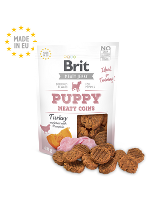 Brit Meat Jerky Snack – Turkey Meaty coins for Puppies
