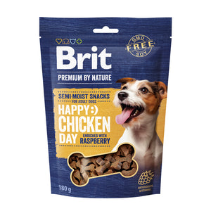 BRIT Premium by Nature Semi-Moist Dog Snacks. Chicken Enriched with Raspberry.
