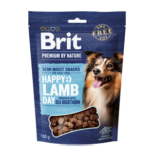 BRIT Premium by Nature Semi-Moist Dog Snacks. Lamb Enriched with Sea Buckthorn.