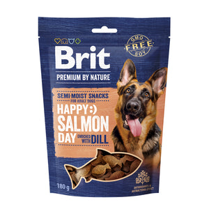BRIT Premium by Nature Semi-Moist Dog Snacks. Salmon Enriched with Dill.