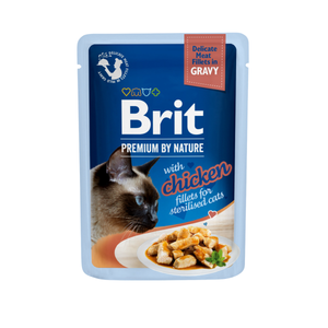 Brit Premium Delicate Fillets in Gravy with Chicken pour chats stérilisés 85 g