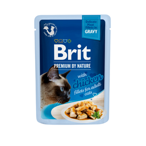Brit Premium Delicate Fillets in Gravy with Chicken pour chats adultes 85 g