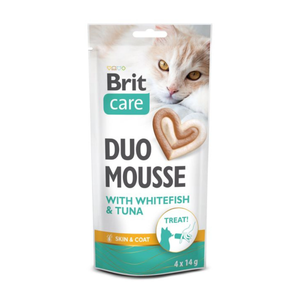 Brit Care Cat Creamy Duo Mousse Poisson Blanc & Thon 4x14 g