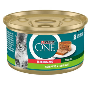 One Purina Terrine pour chats stérilisés - Dinde & Épinards 85 g