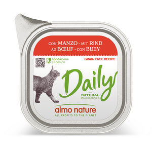 Almo Nature Daily Barquette au Boeuf 100g pour chat | Pet Me ! Casablanca